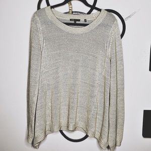 Vince Linen Crew Neck Loose Neck Sweater